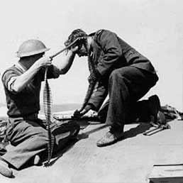 Re-arming a Hurricane.