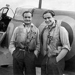 F/Lt Brian Kingcombe and F/O Geoffrey Wellum, 92 Sqn.