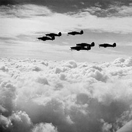 Hurricanes in flight.